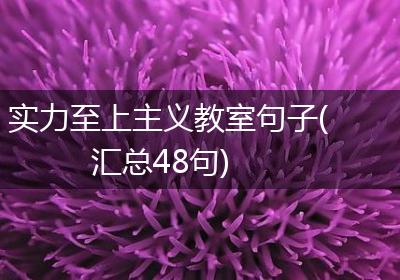 实力至上主义教室句子(汇总48句)