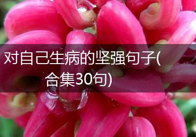 对自己生病的坚强句子(合集30句)