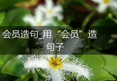 会员造句_用“会员”造句子
