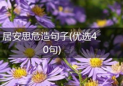 居安思危造句子(优选40句)