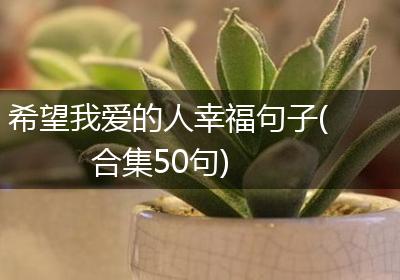 希望我爱的人幸福句子(合集50句)