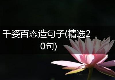 千姿百态造句子(精选20句)