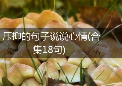 压抑的句子说说心情(合集18句)