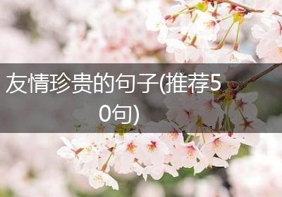 友情珍贵的句子(推荐50句)