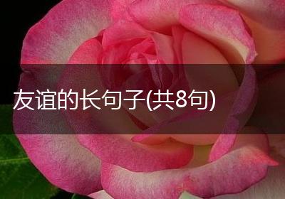 友谊的长句子(共8句)