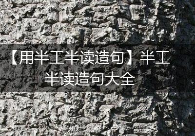 【用半工半读造句】半工半读造句大全