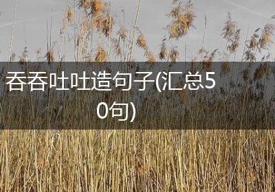 吞吞吐吐造句子(汇总50句)
