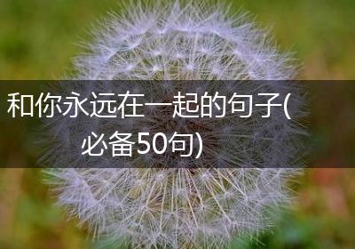 和你永远在一起的句子(必备50句)