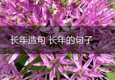 长年造句 长年的句子