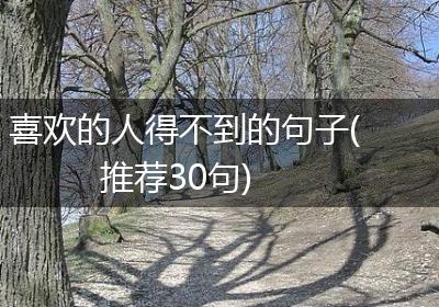 喜欢的人得不到的句子(推荐30句)