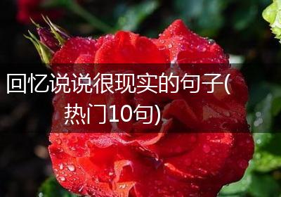 回忆说说很现实的句子(热门10句)