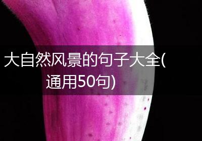 大自然风景的句子大全(通用50句)