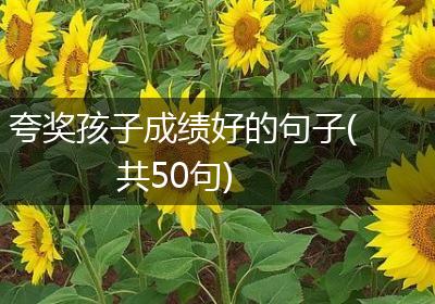 夸奖孩子成绩好的句子(共50句)