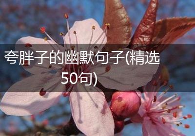 夸胖子的幽默句子(精选50句)