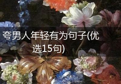 夸男人年轻有为句子(优选15句)