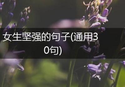 女生坚强的句子(通用30句)