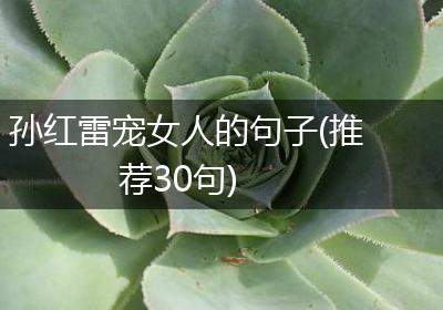 孙红雷宠女人的句子(推荐30句)