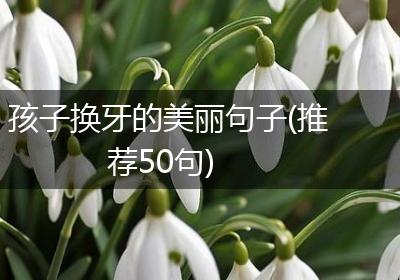 孩子换牙的美丽句子(推荐50句)