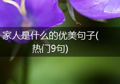家人是什么的优美句子(热门9句)