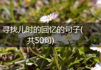 寻找儿时的回忆的句子(共50句)