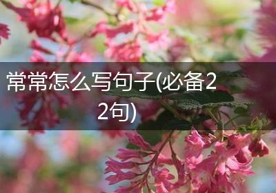 常常怎么写句子(必备22句)