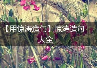 【用惊涛造句】惊涛造句大全