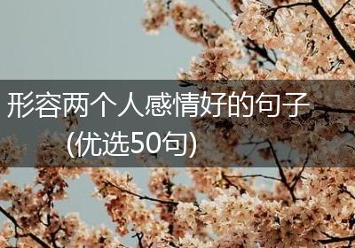 形容两个人感情好的句子(优选50句)