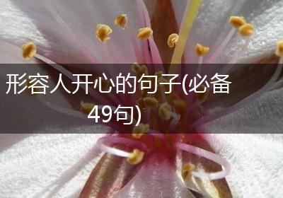 形容人开心的句子(必备49句)