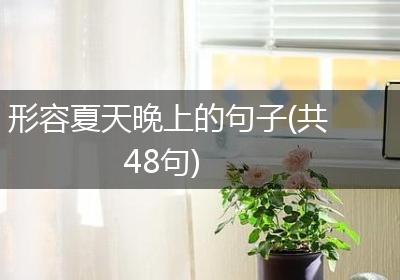 形容夏天晚上的句子(共48句)