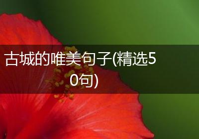 古城的唯美句子(精选50句)