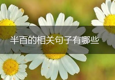 半百的相关句子有哪些