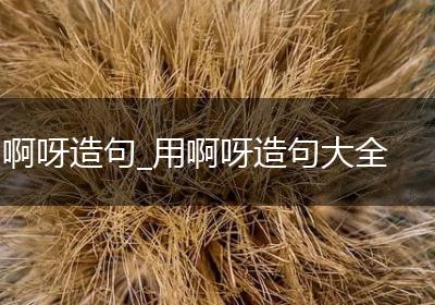 啊呀造句_用啊呀造句大全
