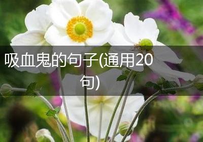 吸血鬼的句子(通用20句)