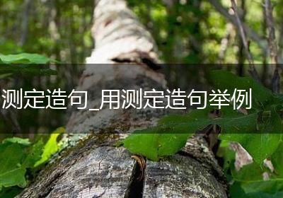 测定造句_用测定造句举例