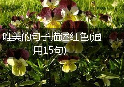 唯美的句子描述红色(通用15句)