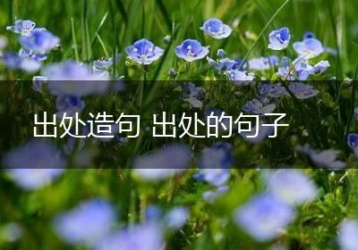 出处造句 出处的句子
