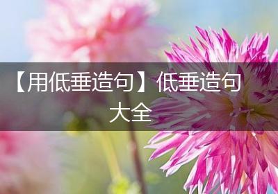 【用低垂造句】低垂造句大全