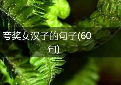 夸奖女汉子的句子(60句)