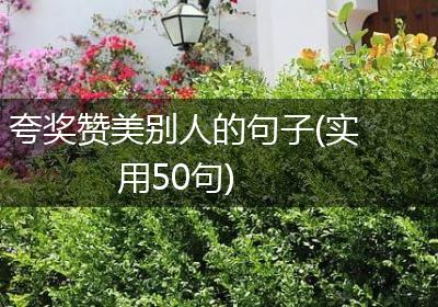 夸奖赞美别人的句子(实用50句)
