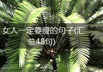 女人一定要瘦的句子(汇总48句)
