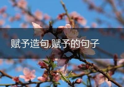 赋予造句,赋予的句子