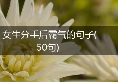 女生分手后霸气的句子(50句)