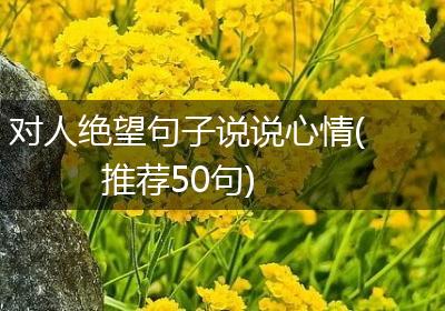 对人绝望句子说说心情(推荐50句)