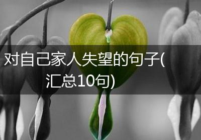 对自己家人失望的句子(汇总10句)