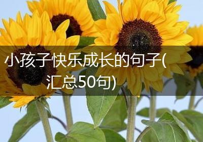 小孩子快乐成长的句子(汇总50句)