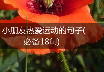 小朋友热爱运动的句子(必备18句)