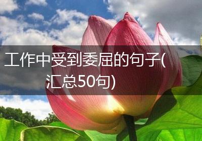 工作中受到委屈的句子(汇总50句)