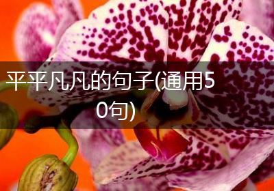 平平凡凡的句子(通用50句)