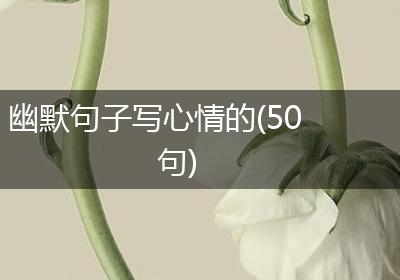 幽默句子写心情的(50句)