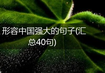 形容中国强大的句子(汇总40句)